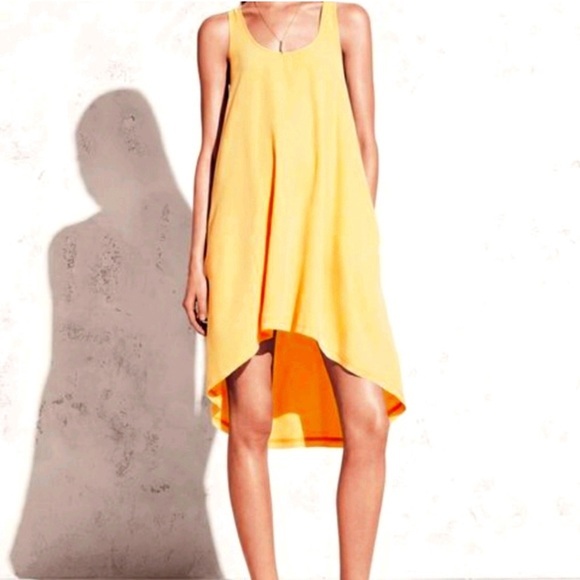 Armani Exchange 100% Mulberry Silk Yellow Sleeveless
Sundress, Sheath Dress 🔥 - Picture 1 of 7